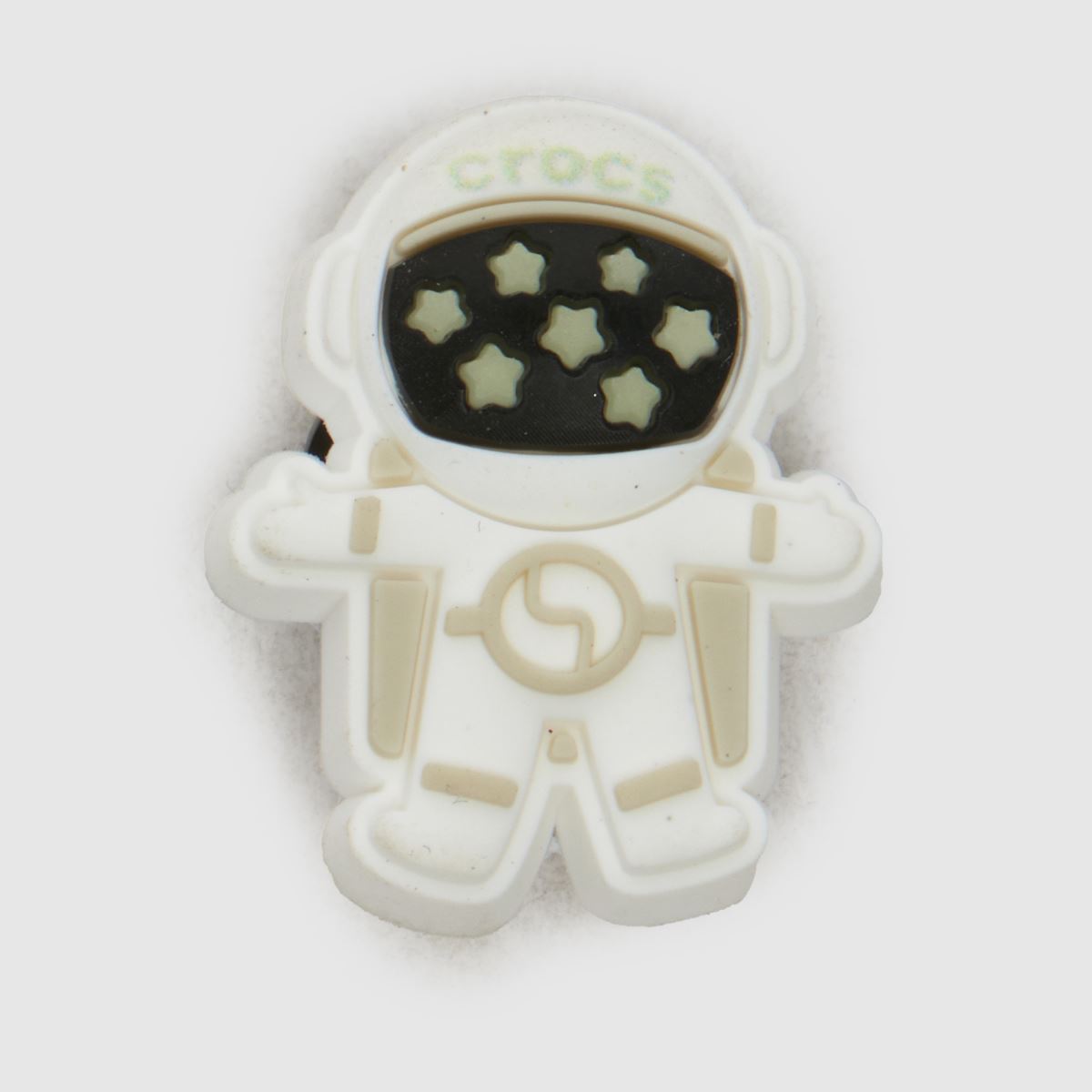 Crocs vita multi-jibbitz som lyser i mörkret, astronaut