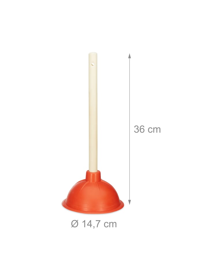 relaxdays 3x Abflussreiniger in Rot /Natur günstig kaufen onesize
