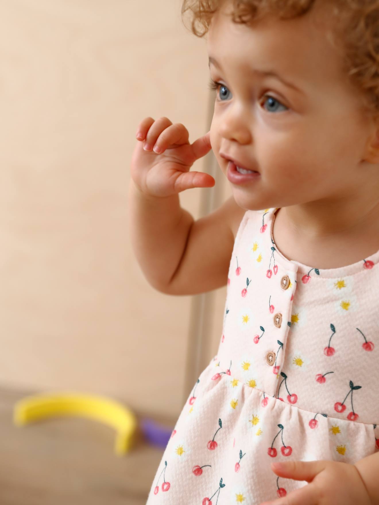 Robe bébé sans manches écru