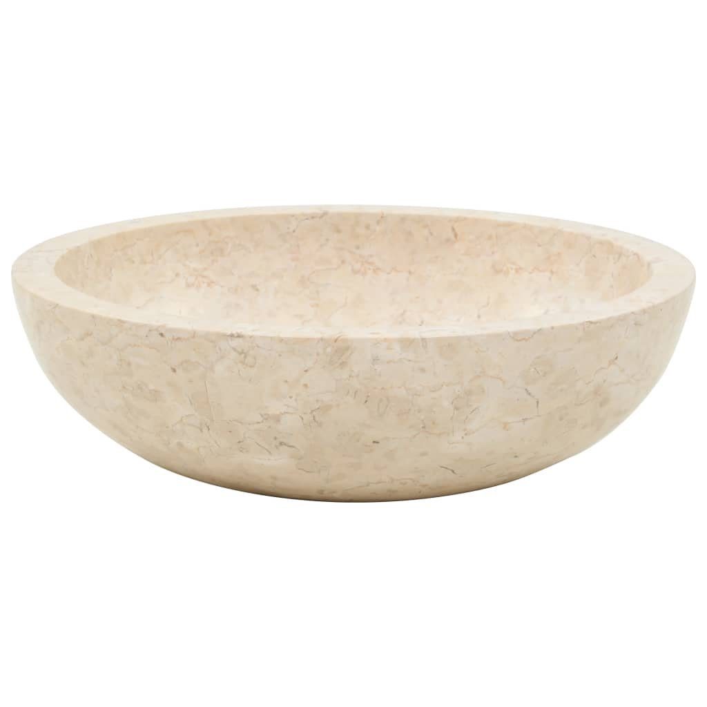 vidaXL Waschbecken Waschbecken 40x12 cm Marmor Creme