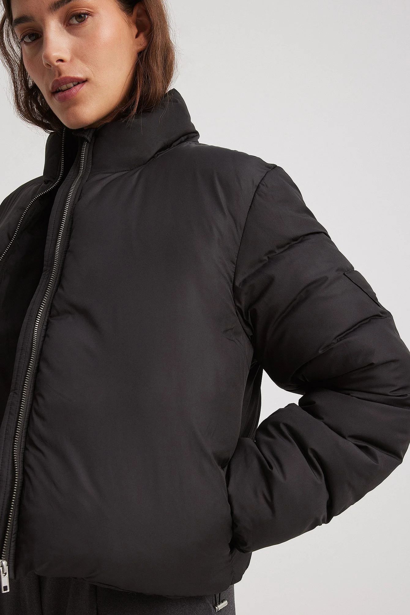 Kurze gefütterte Jacke