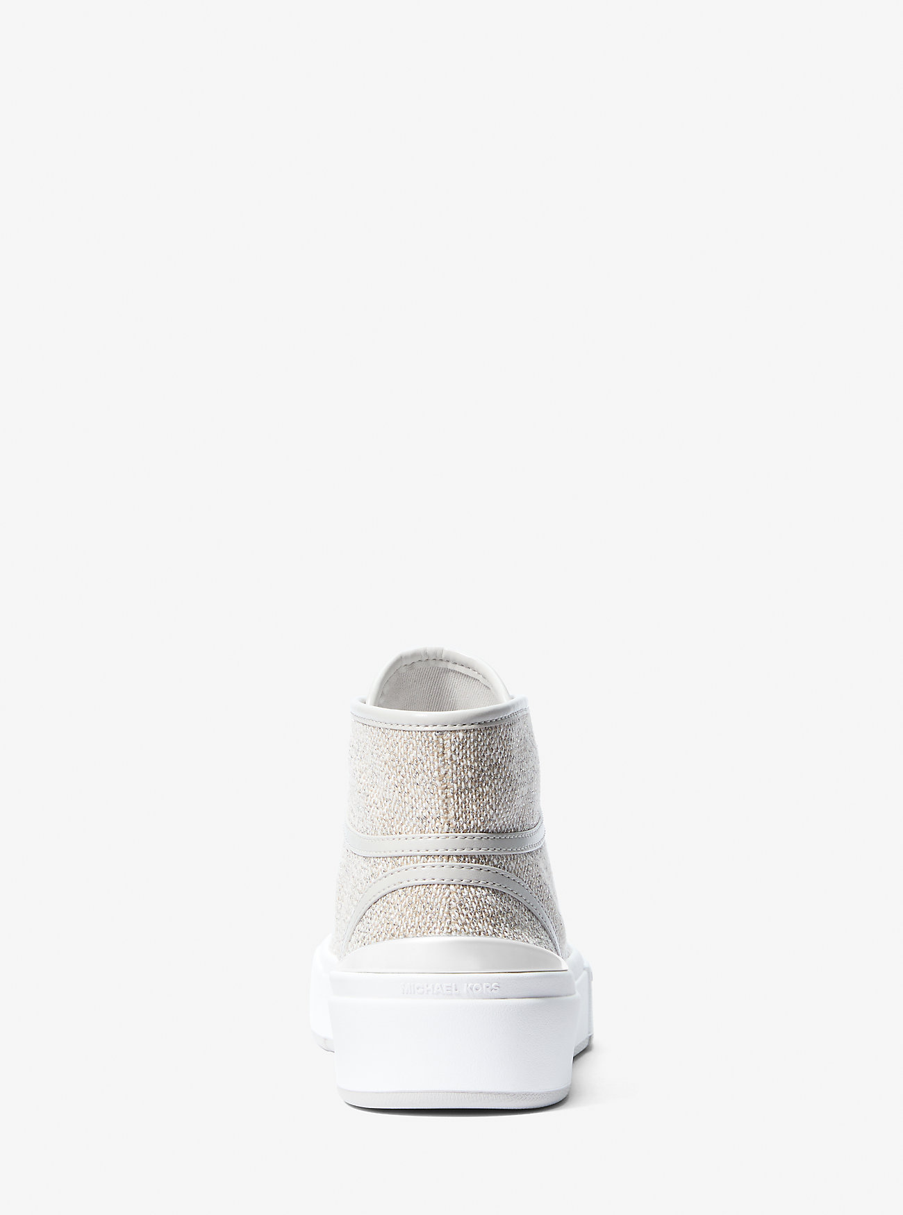 Jude Cotton Blend High-Top Sneaker - SILVER