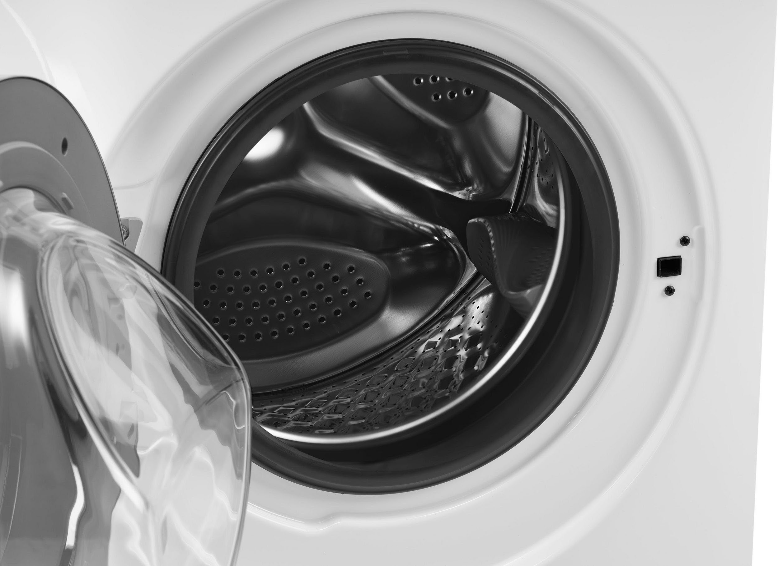 Hanseatic Waschmaschine HWMK714A, 7 kg, 1400 U/min, Mengenautomatik, Nachtwaschprogramm, Vollwasserschutz, Dampfoption