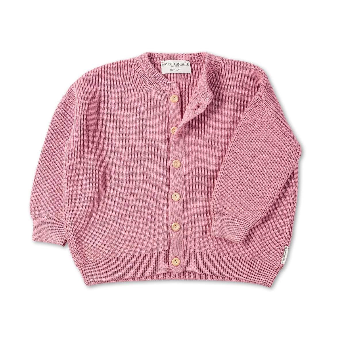 Hofbrucker seit 1948 Strickjacke Oversize Baby Strickjacke Altrosa (1-tlg)