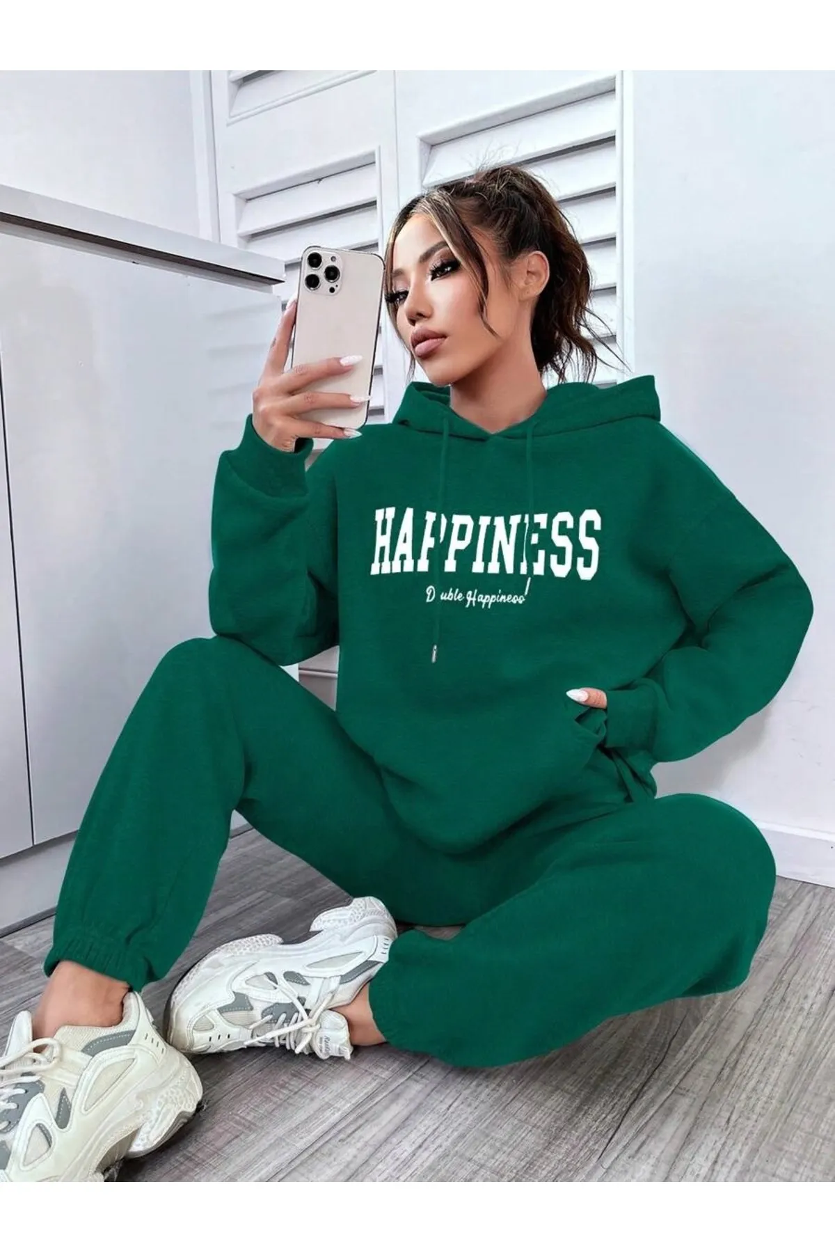 MOONBULL  Sport-Sweatsuit Set - Grün - Regular Fit