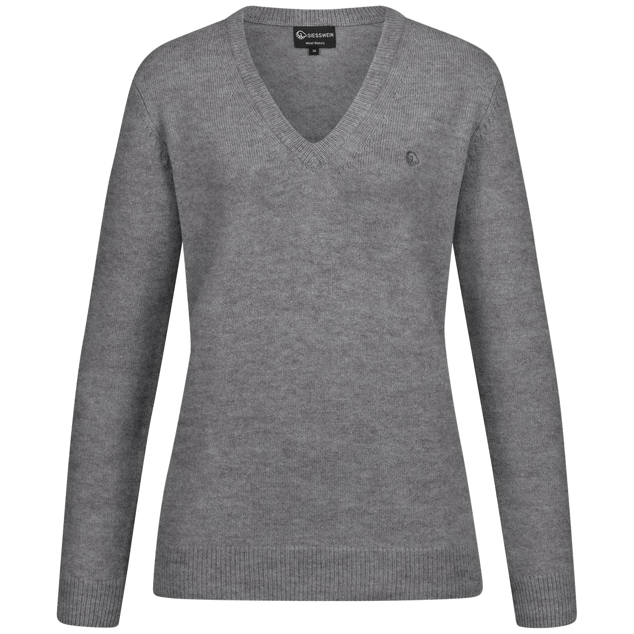 Wollpullover V-Ausschnitt Damen