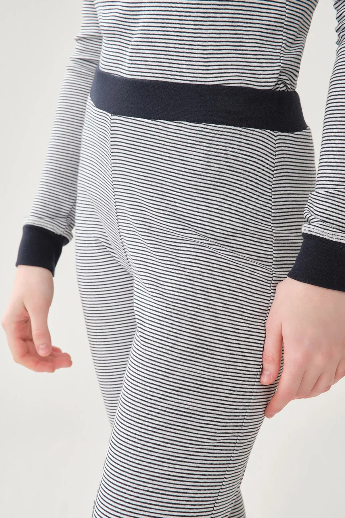Dagi  Marineblaue Pyjamahose aus Baumwolle mit Streifenmuster