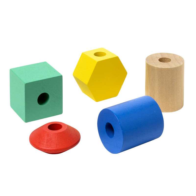 Box de 30 perles en bois à lacer Oxybul