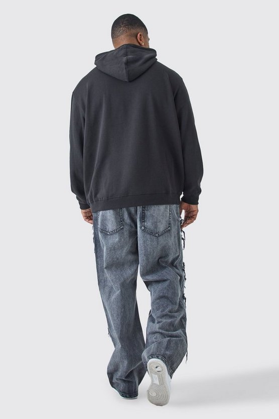 Plus lockere Jeans mit extremen Rissen