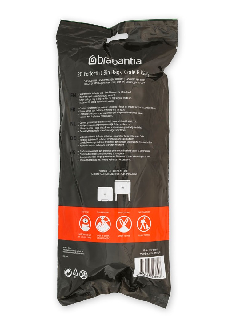 Σακούλες σκουπιδιών Brabantia Perfect Fit κωδικός R 36 λίτρα 6 x 20 τεμάχια