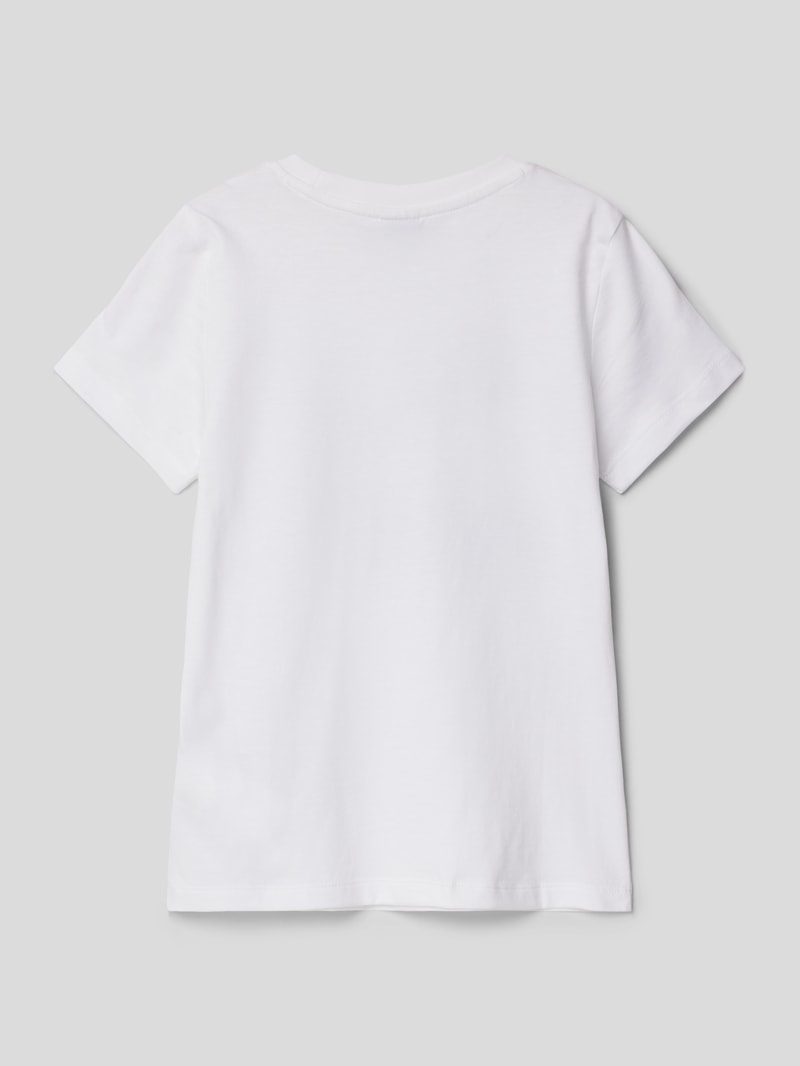 T-Shirt mit Label-Print Modell 'CLASSICS' in weiß