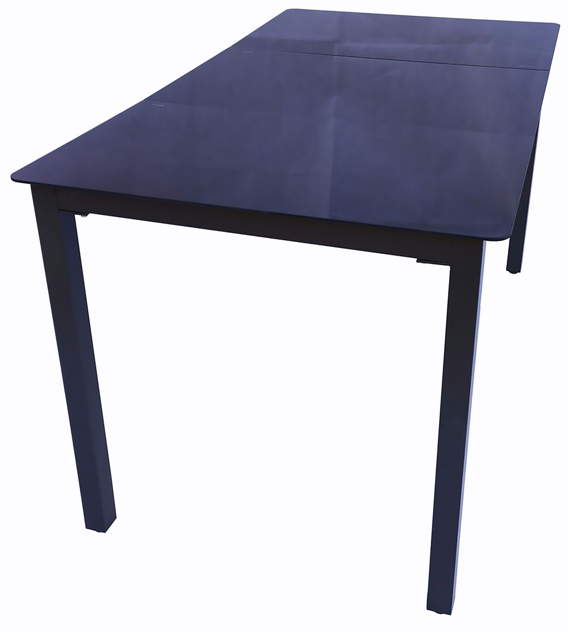 VCM Gartentisch aus Alu 140x80 Schwarz