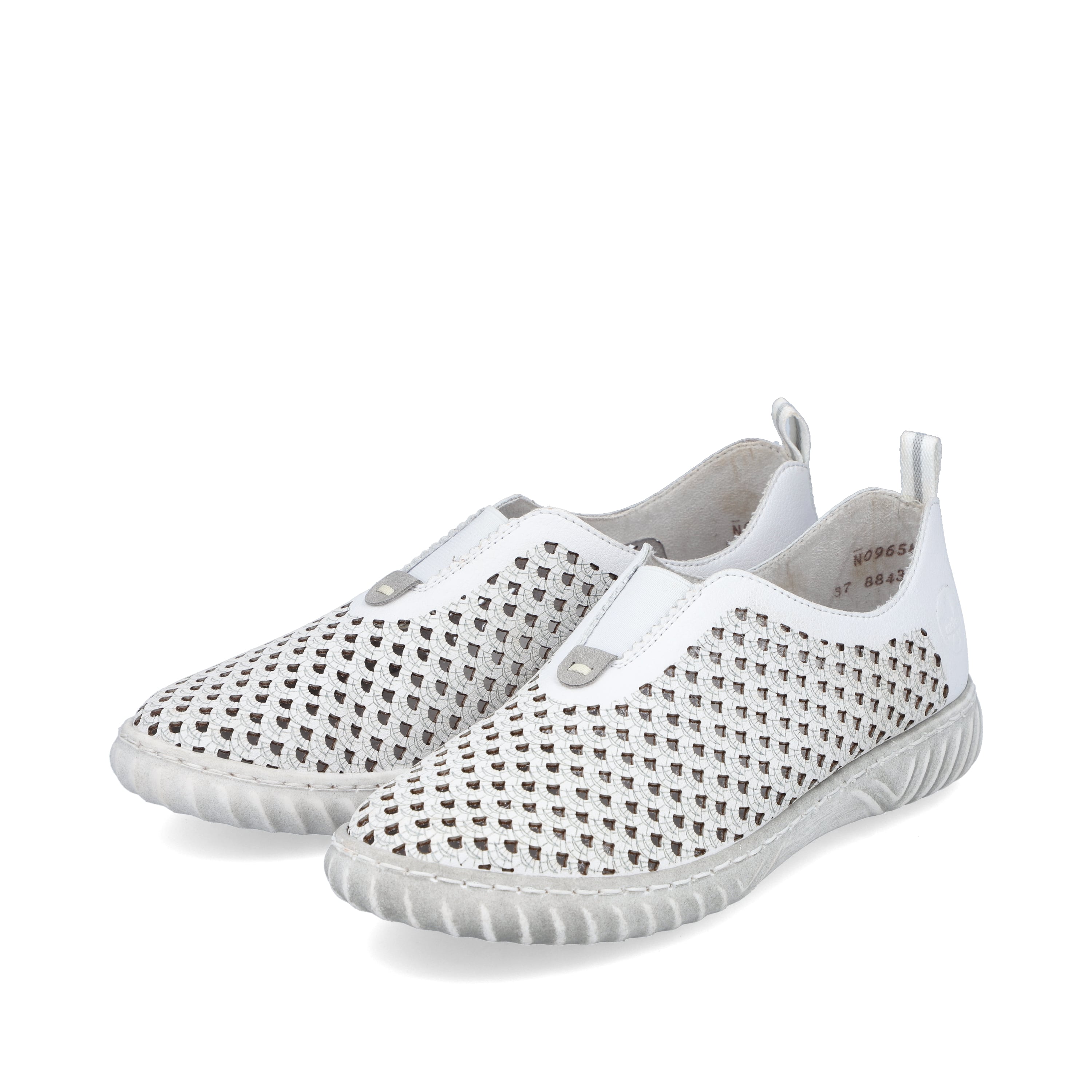 Rieker Damen Slipper grauweiß