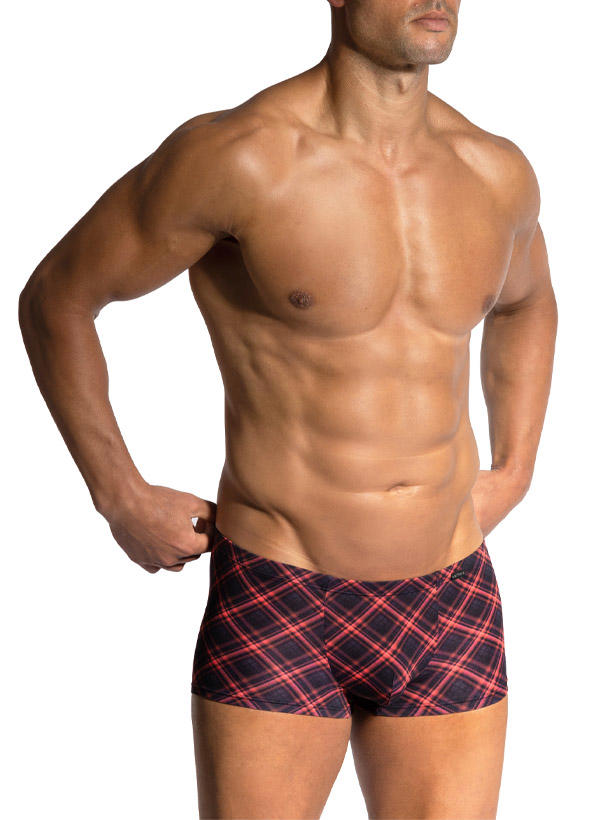 Olaf Benz, Trunk, RED2426, Mikrofaser-Stretch, rot-schwarz kariert