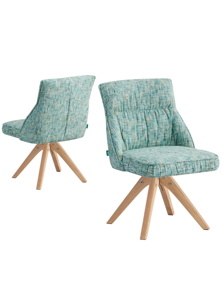 DUBI Möbel 2er-Set: Drehstuhl TALINA in Türkis - (B)49 x (H)84 x  (T)62 cm günstig kaufen onesize