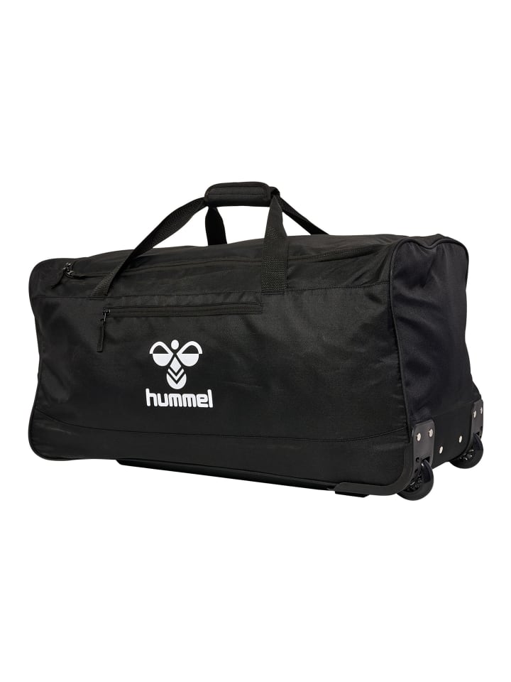 Hummel Große Trolley Sport Tasche mit Rollen Weiche Reisetasche in Schwarz günstig kaufen