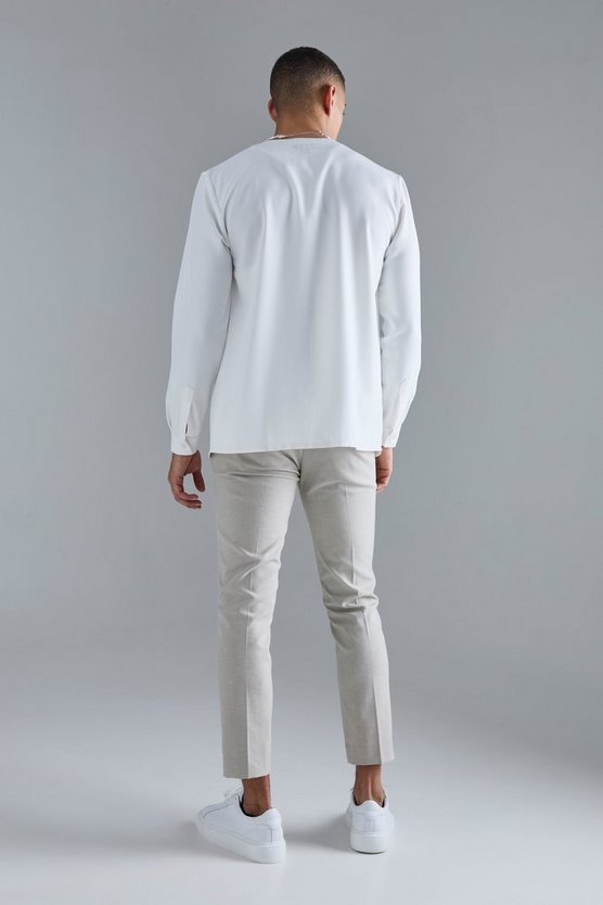 Langärmliges Twill Hemd