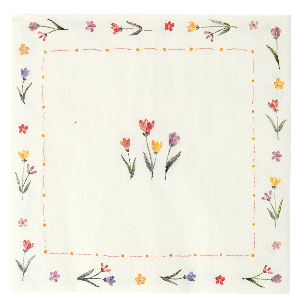 20 Servietten mit Blumen-Motiven