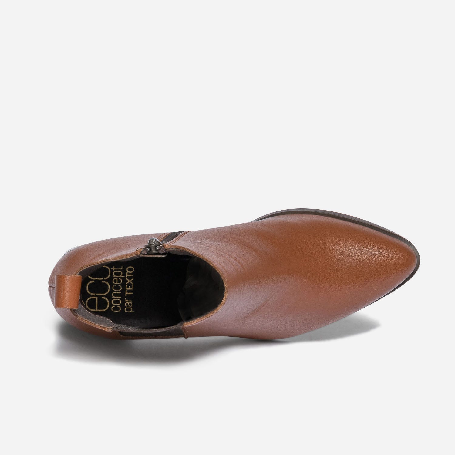 Boots TEXTO cognac éco-conçu en cuir