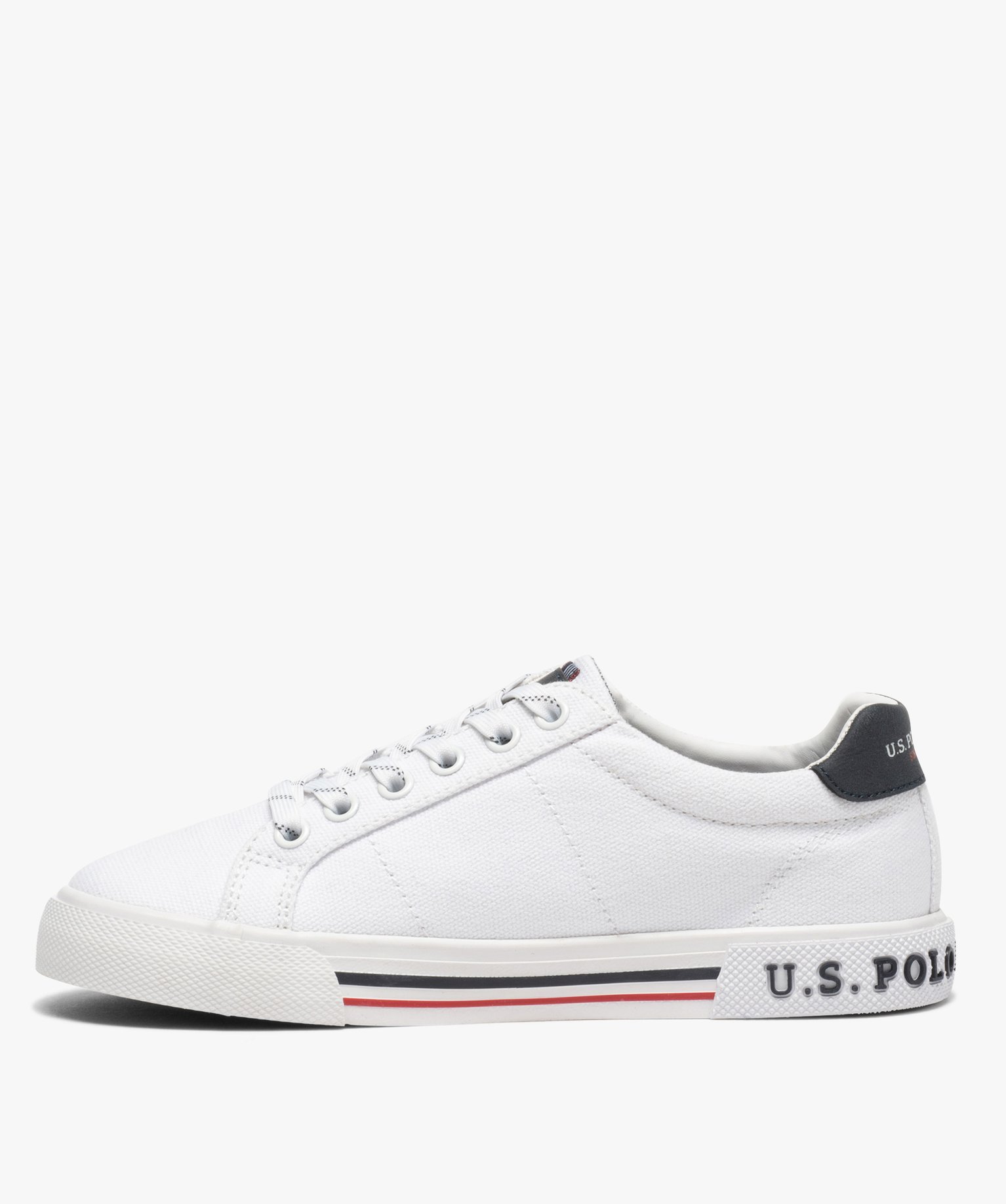 Baskets Garçon en toile bicolores – US Polo Assn blanc | GEMO