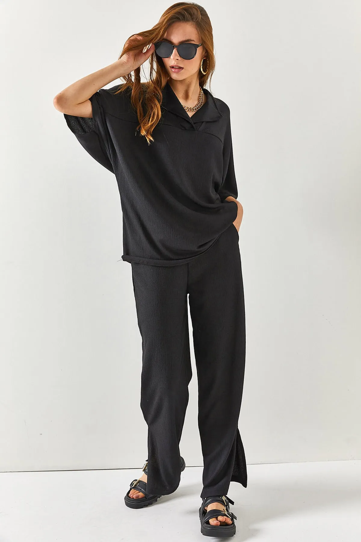Olalook  Zweiteiler - Schwarz - Oversized