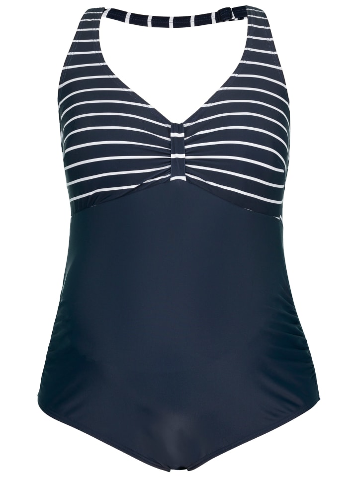 Ulla Popken Badeanzug in marine günstig kaufen