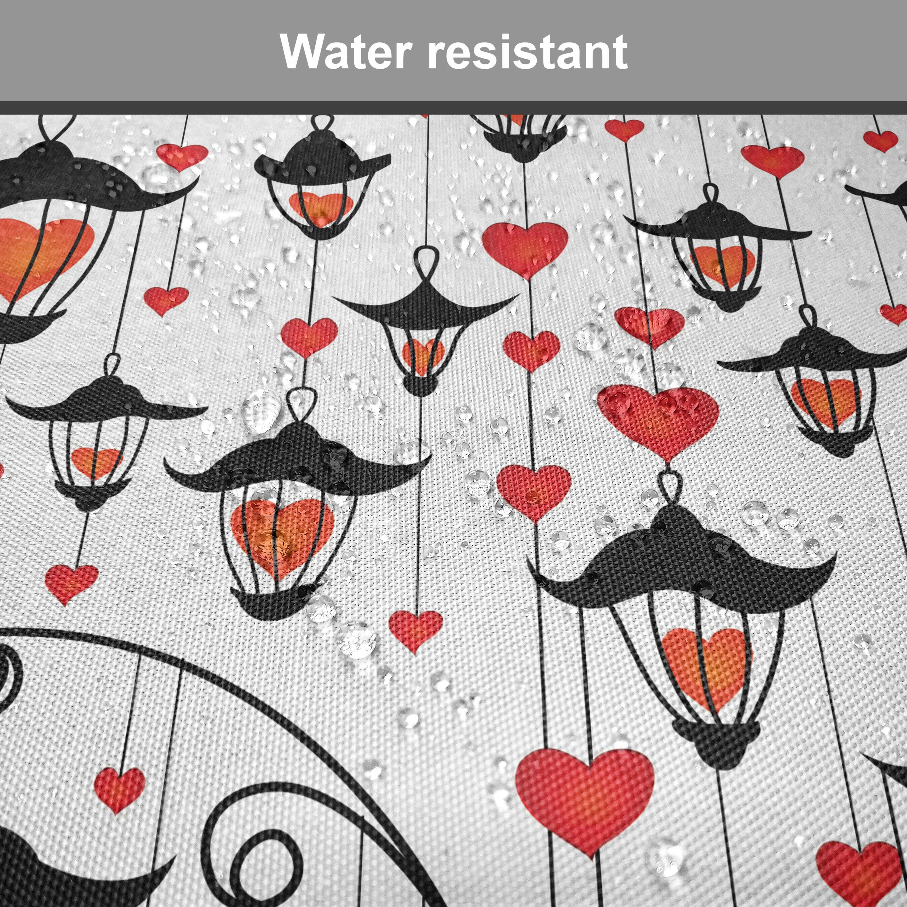 Abakuhaus Stuhlkissen Dekoratives wasserfestes Kissen mit Riemen für Küchensitze, Valentines Laternen und Herzen