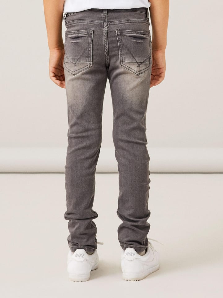 name it Stretch Jeans Slim Fit NKMTHEO in Grau günstig kaufen