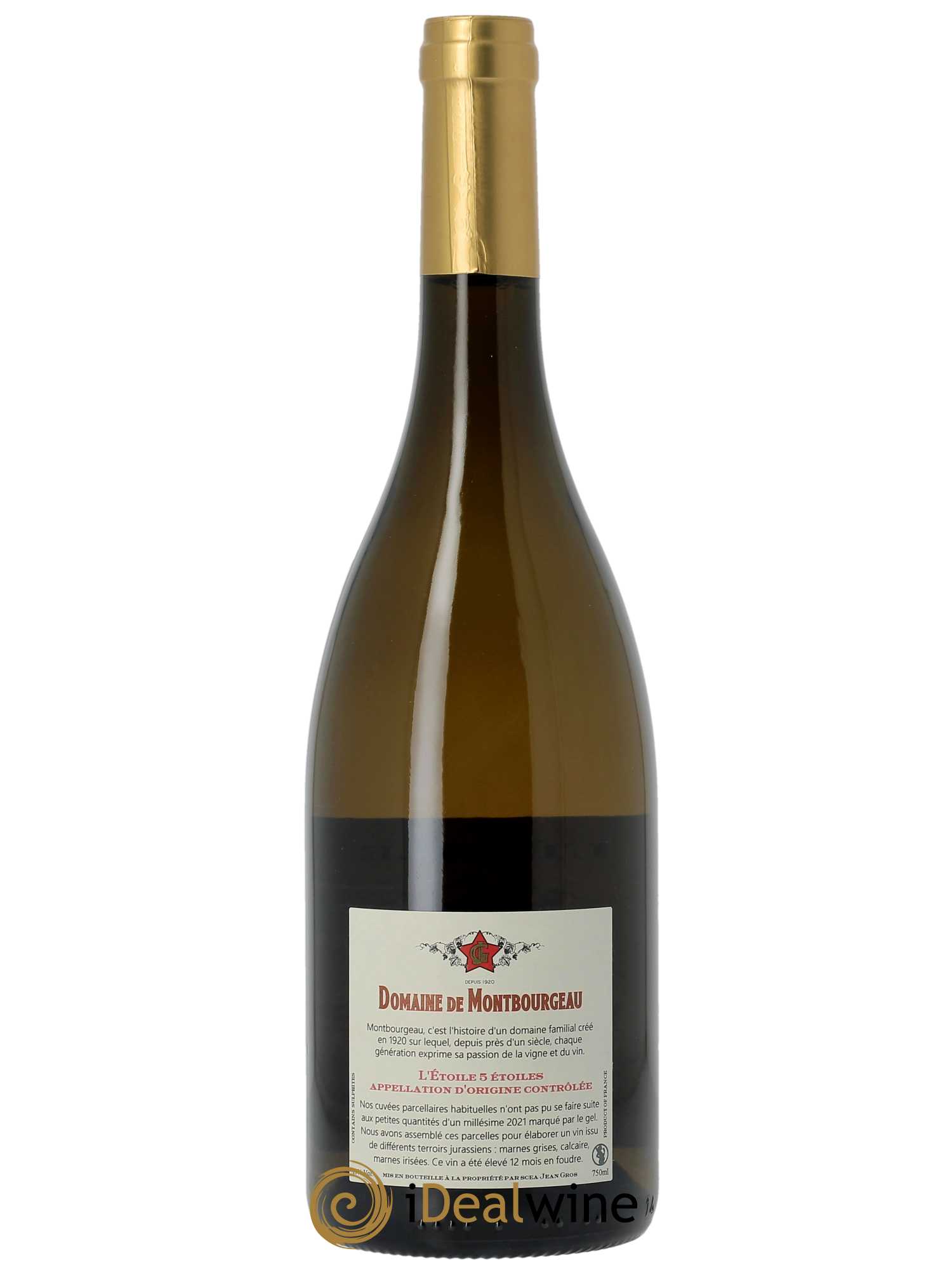 L'Etoile 5 Etoiles Chardonnay Ouillé Domaine de Montbourgeau (CBO à partir de 6 BTS)  2021 - Lot de 1 Bouteille