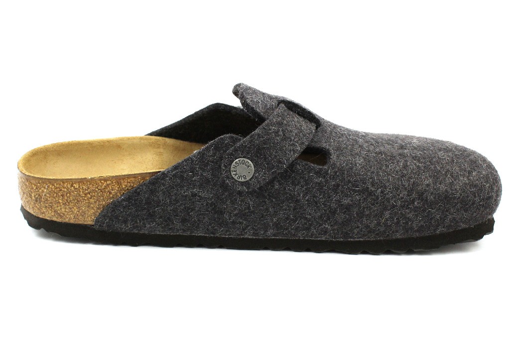 BIRKENSTOCK Clogs grau Boston Filz