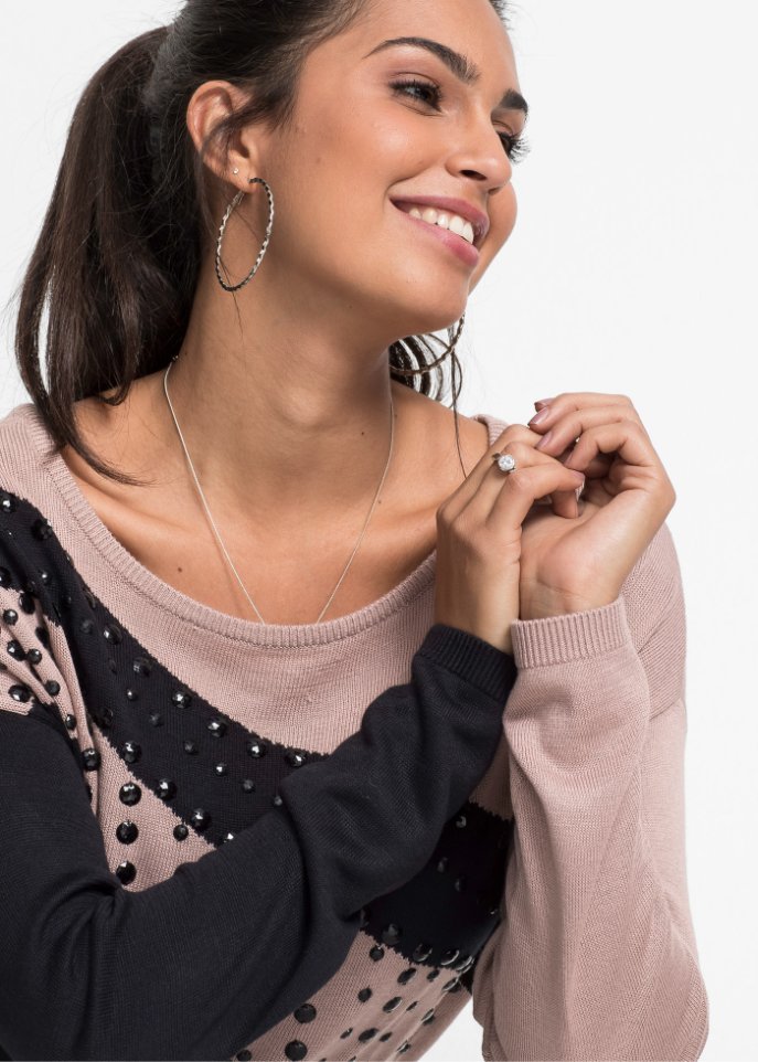 Oversize-Pullover mit Applikation