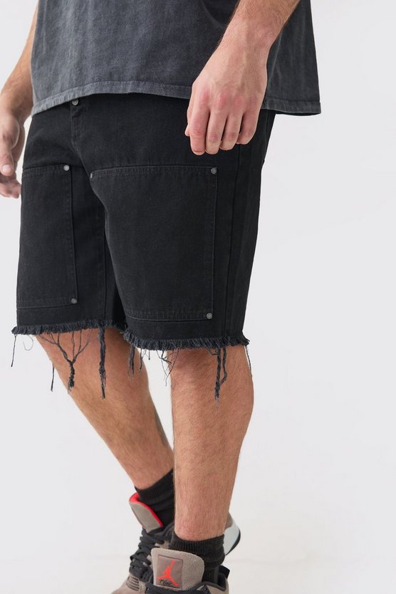 Plus lockere Twill Cargo-Shorts
