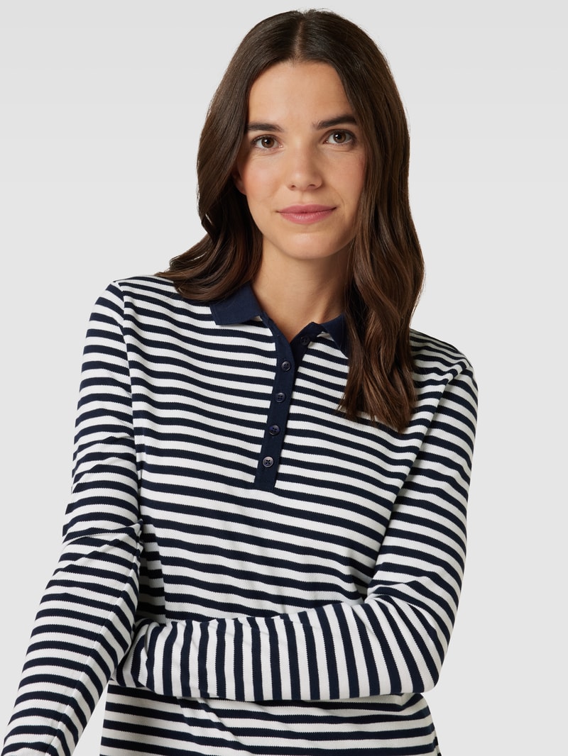 Longsleeve mit Streifenmuster in dunkelblau