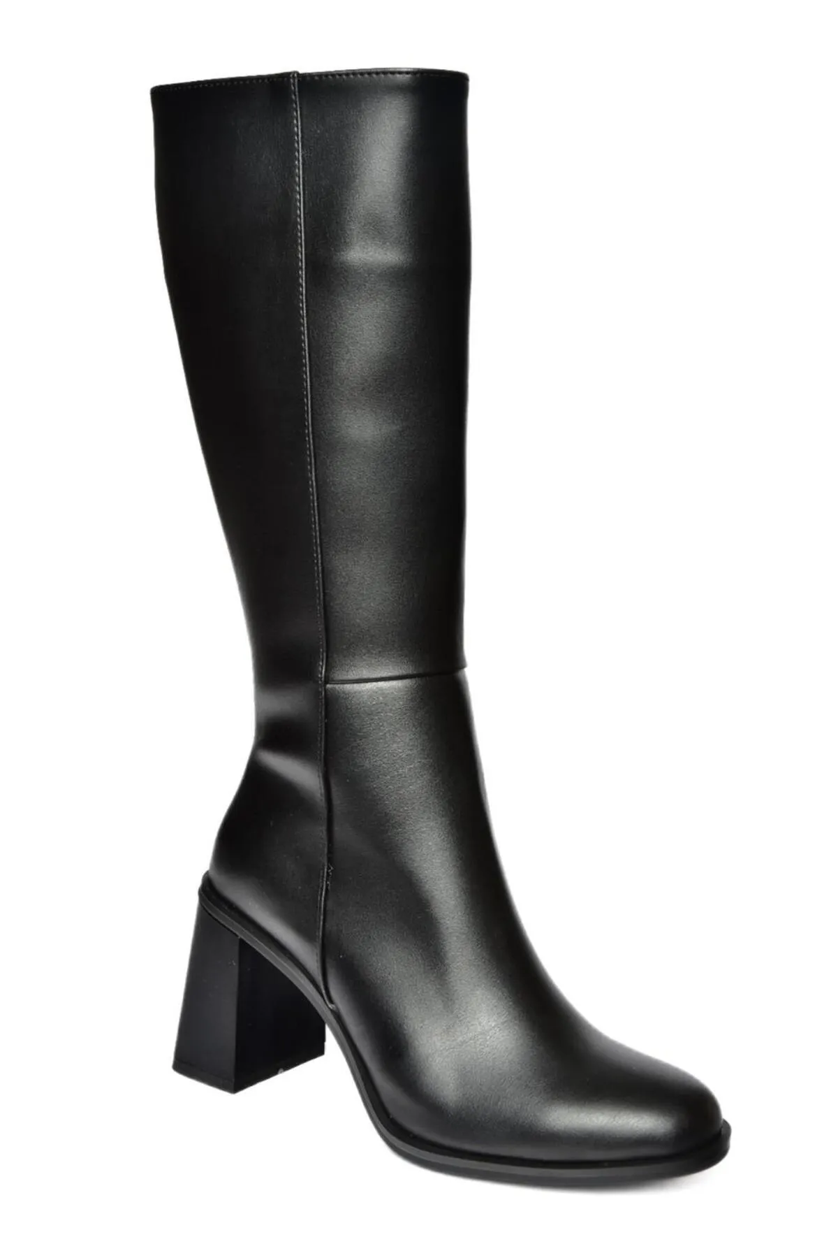 Fox Shoes  R518101409 Schwarze Damenstiefel mit dickem Absatz
