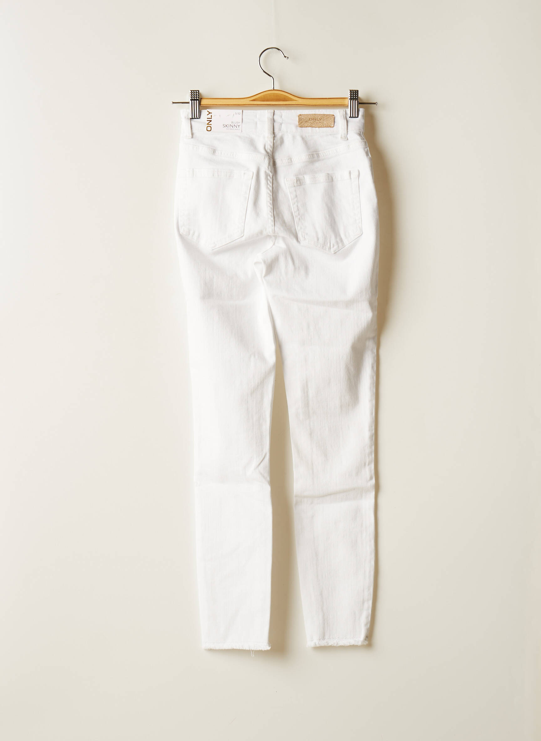 Only Jeans Coupe Slim Femme couleur blanc