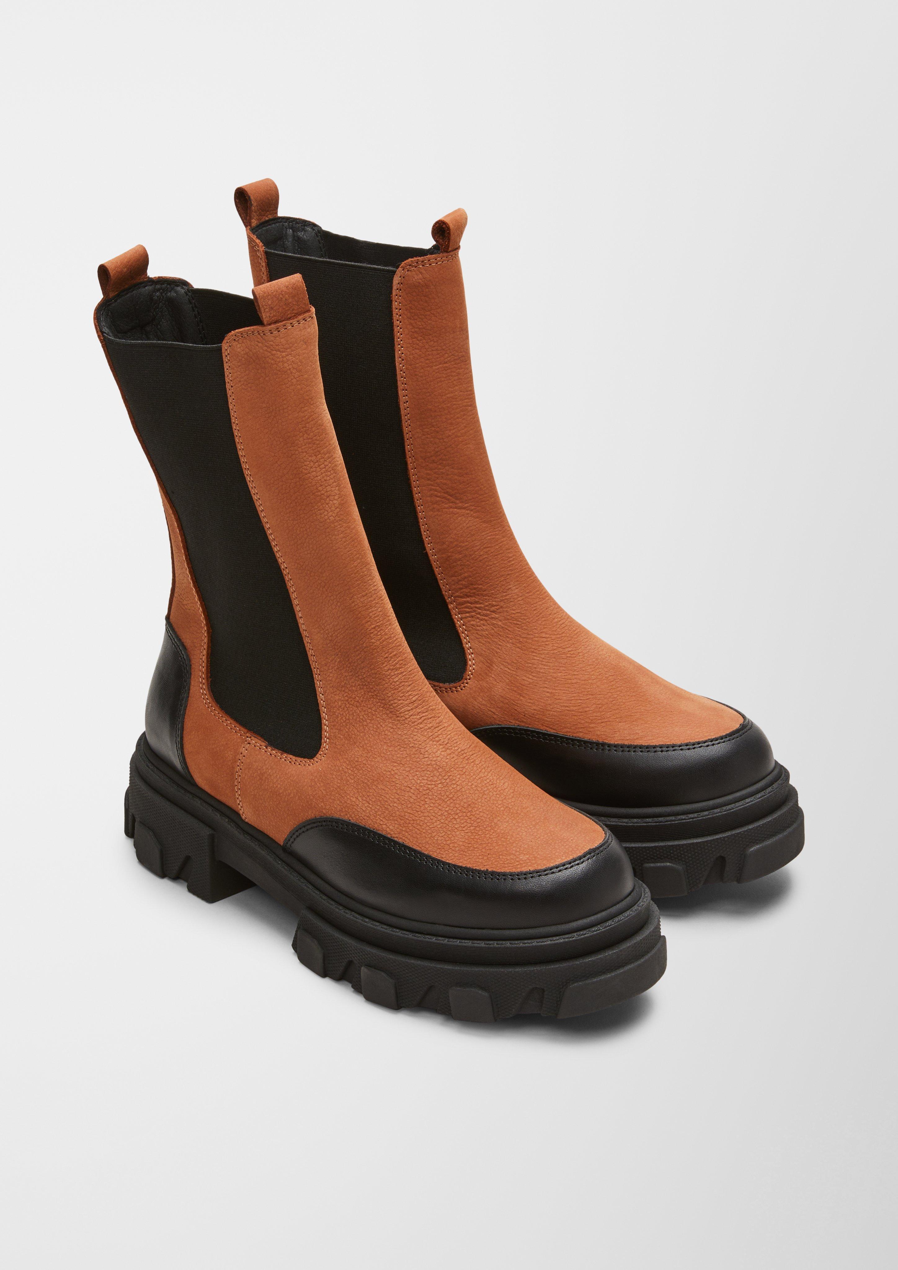 Stiefeletten im Materialmix  6007143-305
