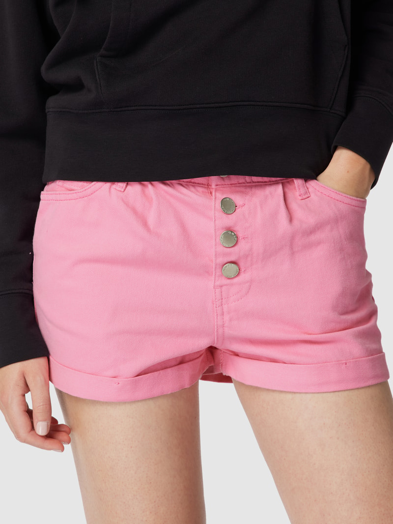 Shorts mit elastischem Bund in pink