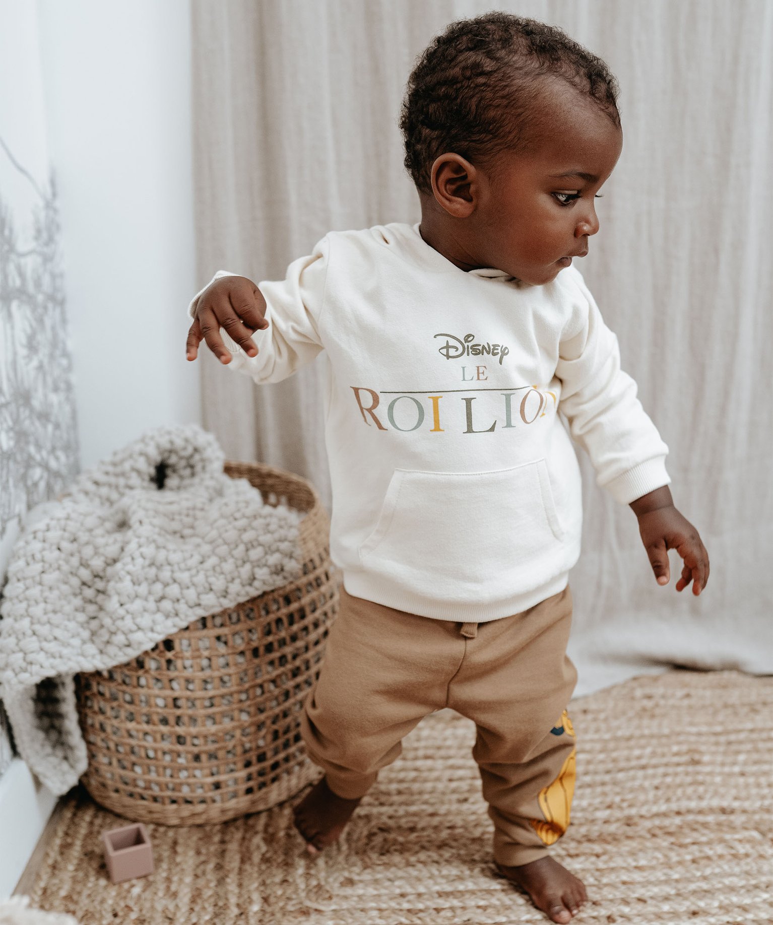 Pantalon en molleton imprimé Le Roi Lion bébé Garçon - D... marron | GEMO