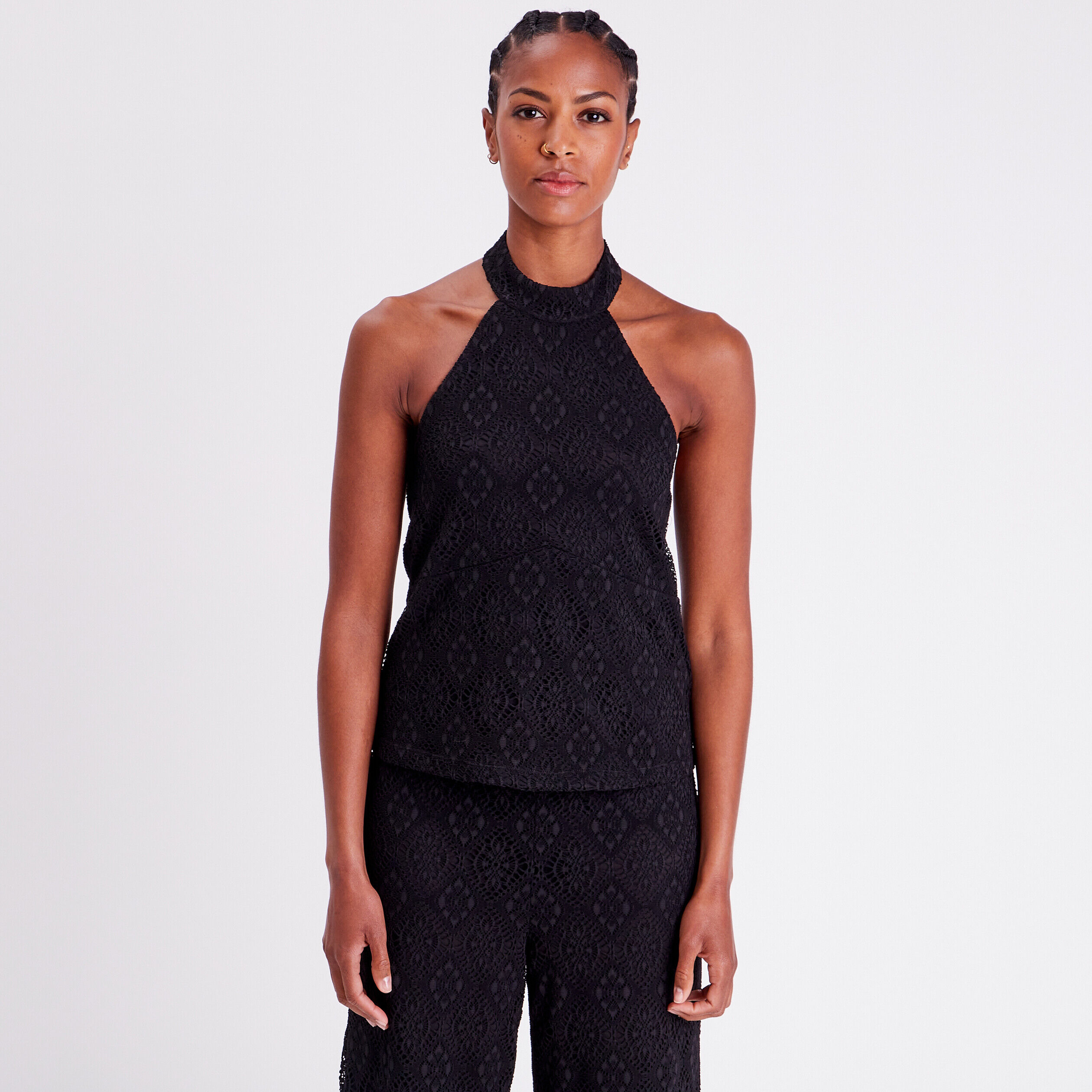 Débardeur encolure américaine noir femme | Cache Cache