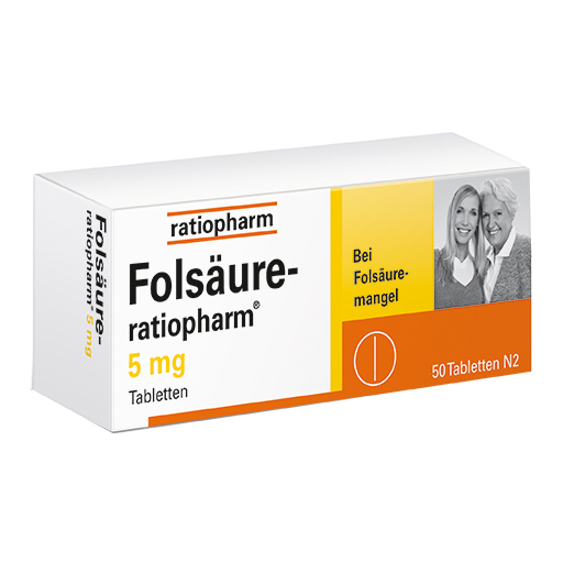 FOLSÄURE-RATIOPHARM 5 mg Tabletten  20 St  Tabletten