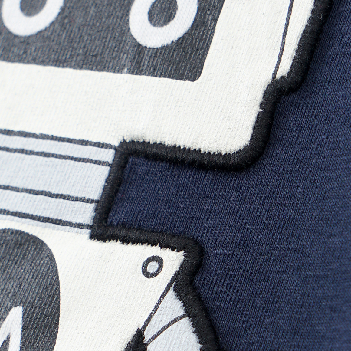 Kinder Langarmshirt mit Roboter-Applikation