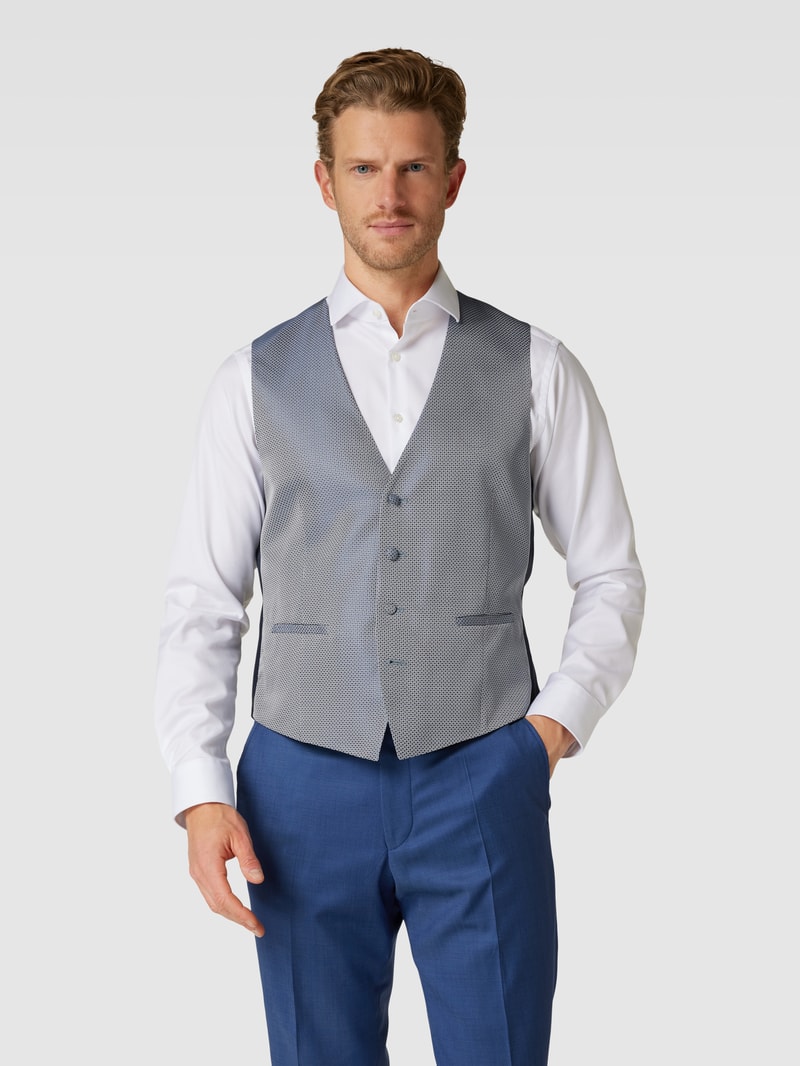 Weste mit Allover-Muster in blau