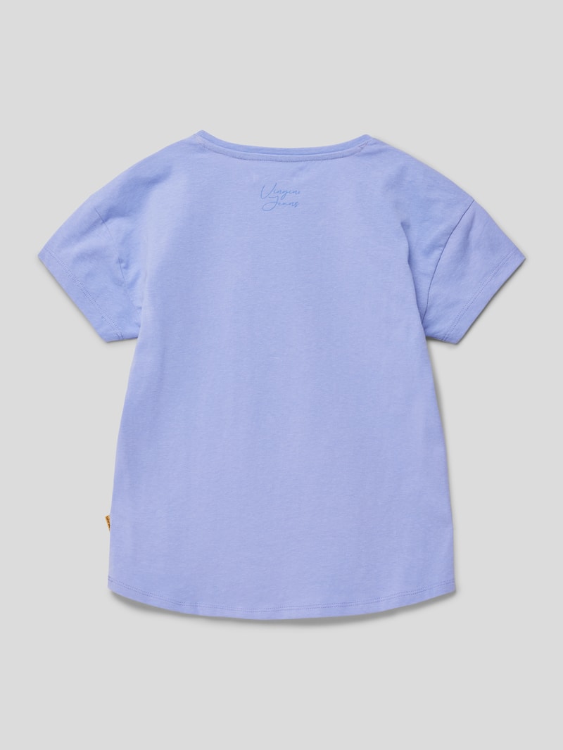 T-Shirt mit Motiv-Print in flieder