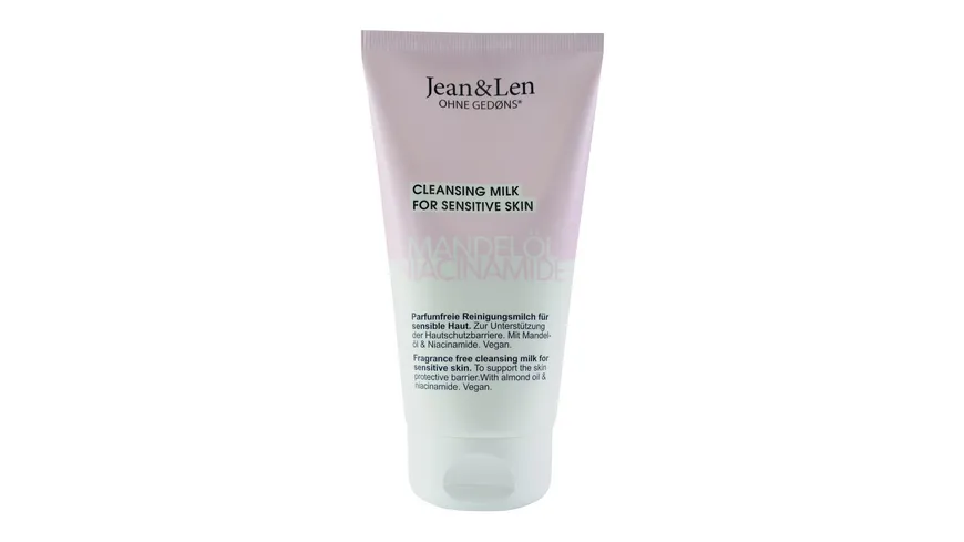 Jean&Len Parfumfreie Reinigungsmilch Mandel/Niacinamide 150 ml