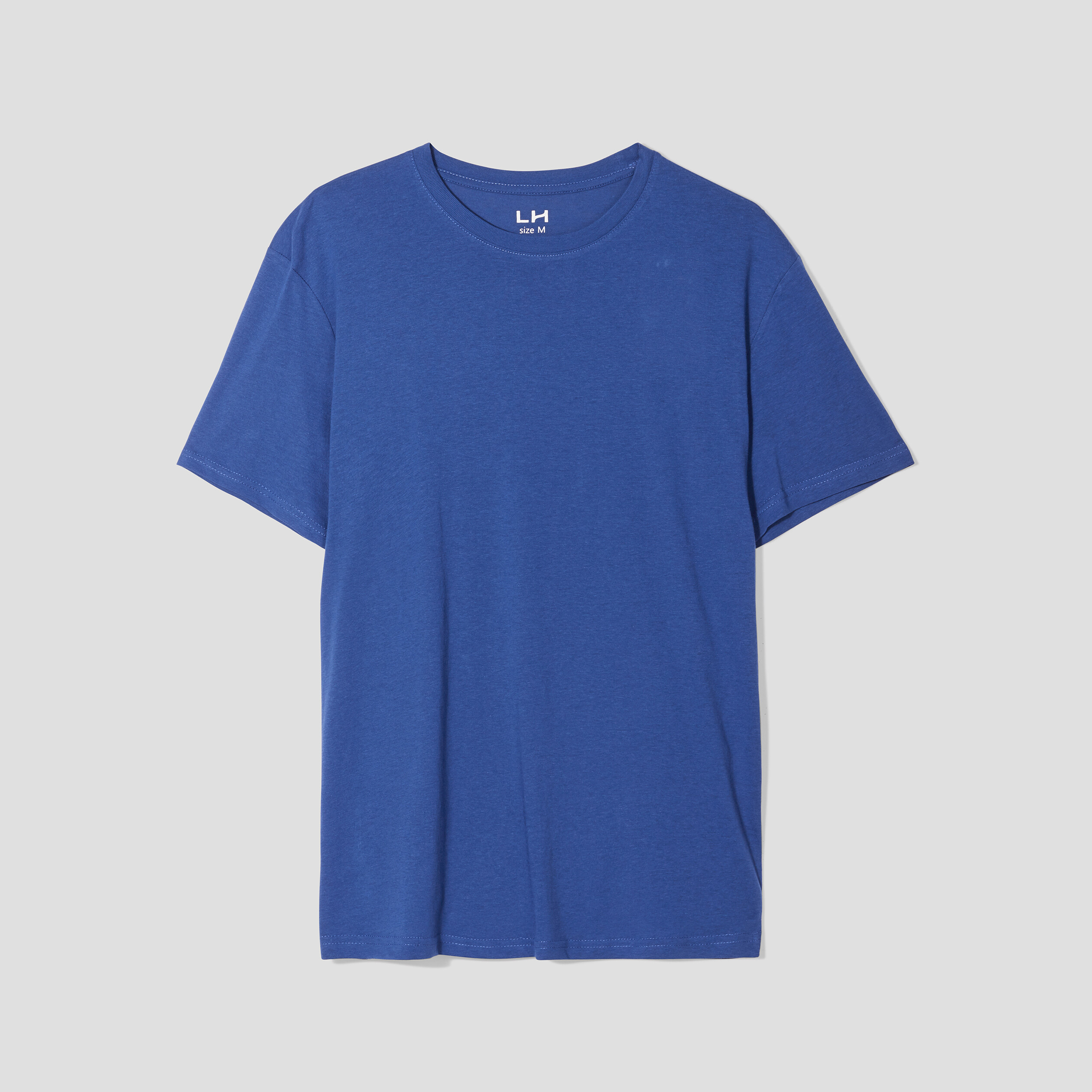 T-shirt en coton manches courtes bleu electrique homme | La Halle