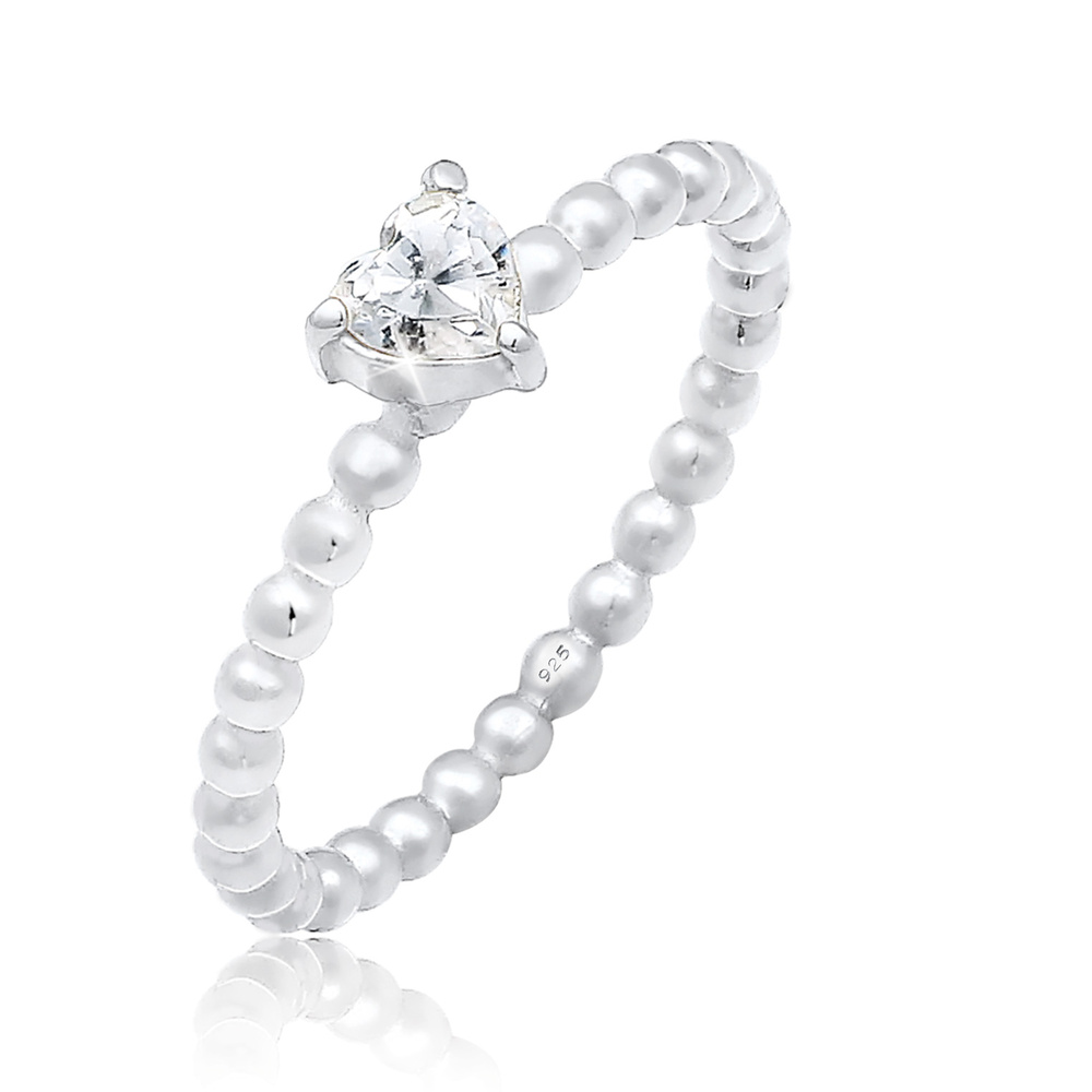 Elli Elli Bague Fiançailles Zircone Bague Femme - (925/1000) Argent Bague