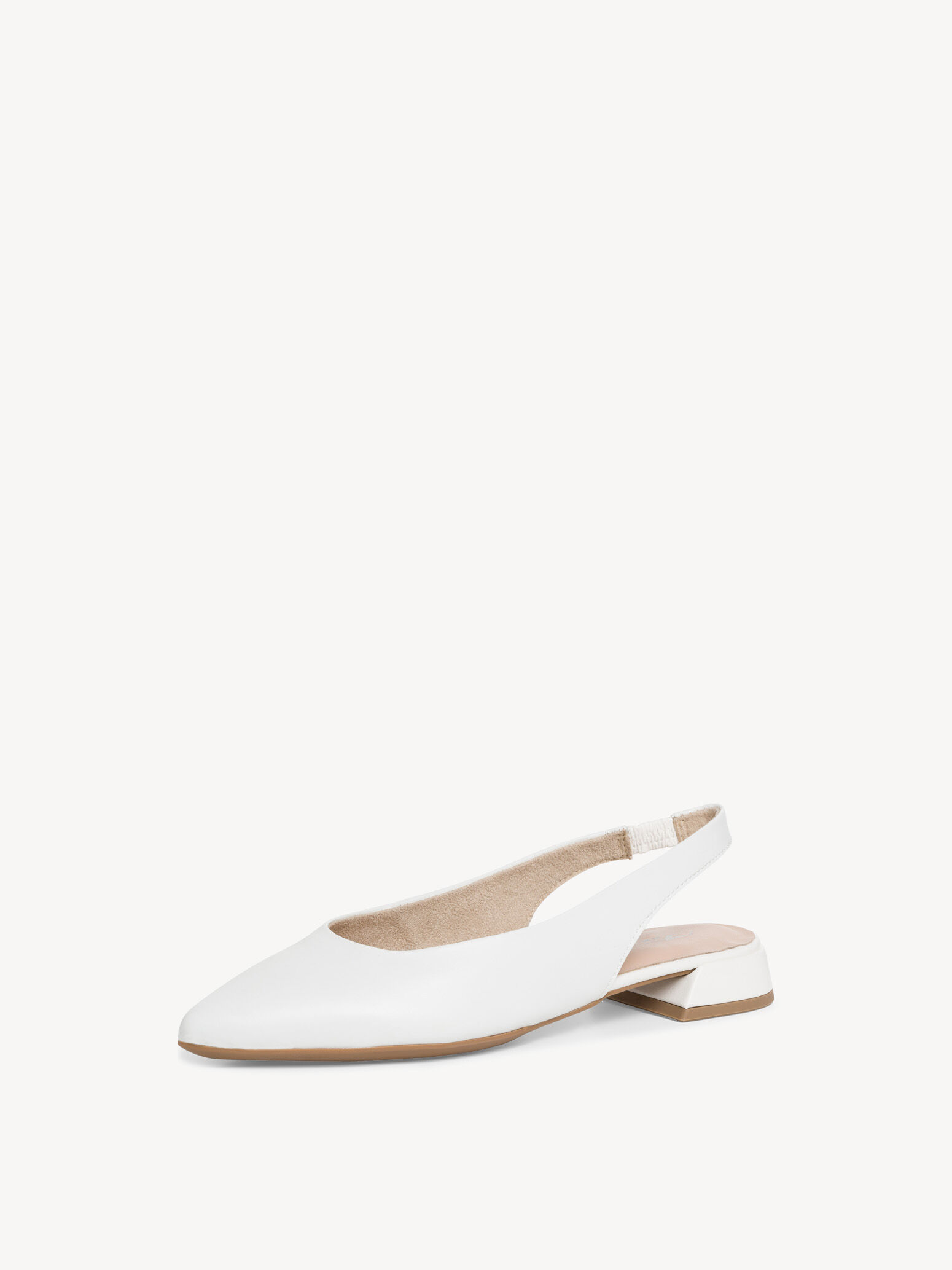 Escarpin en cuir - blanc