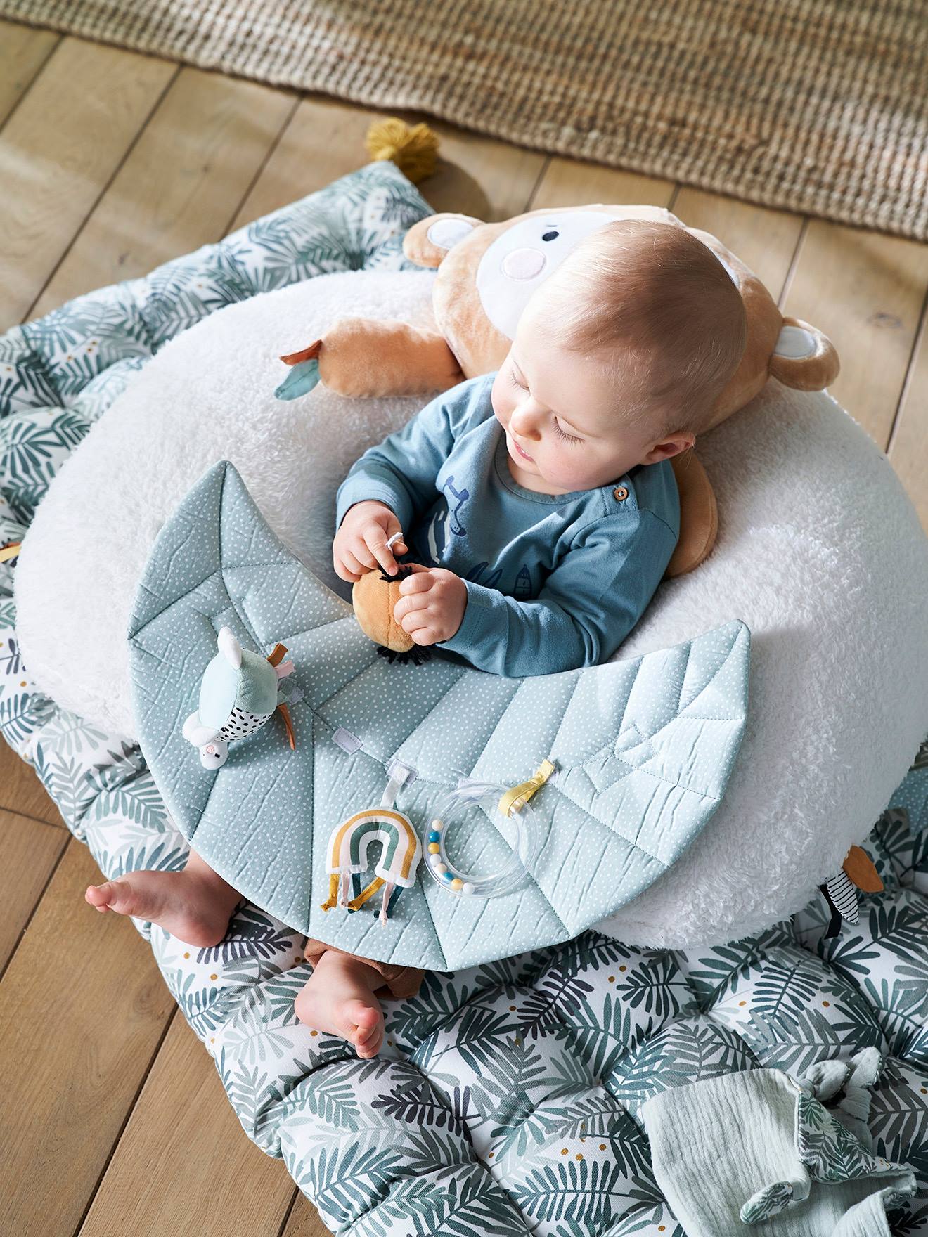Coussin bébé des découvertes amis de la forêt