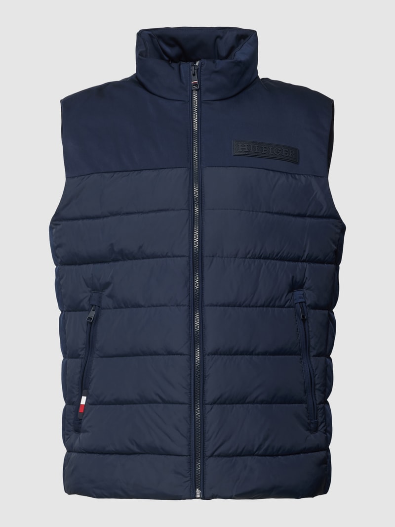 Steppweste mit Stehkragen Modell 'GILET' in marineblau