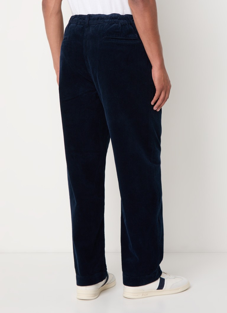 Pantaloni din catifea reiată cu croială dreaptă Ralph Lauren